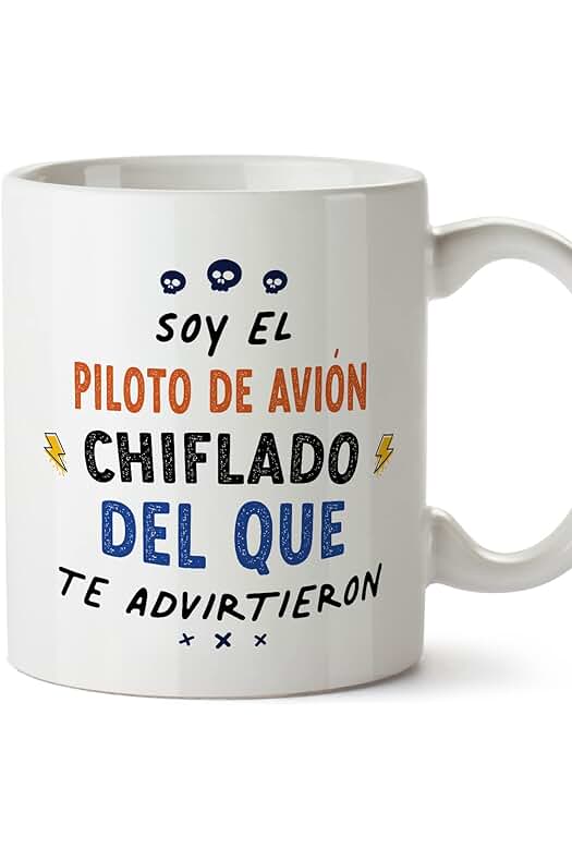 MUGFFINS MUGFFINS Tazas para PILOTO DE AVIÓN Hombre - En Español - Todos te Advirtieron - 11 oz / 330 ml - Regalo Original y Divertido MUGFFINS MUGFFINS Tazas para PILOTO DE AVIÓN Hombre - En Español - Todos te Advirtieron - 11 oz / 330 ml - Regalo Original y Divertido