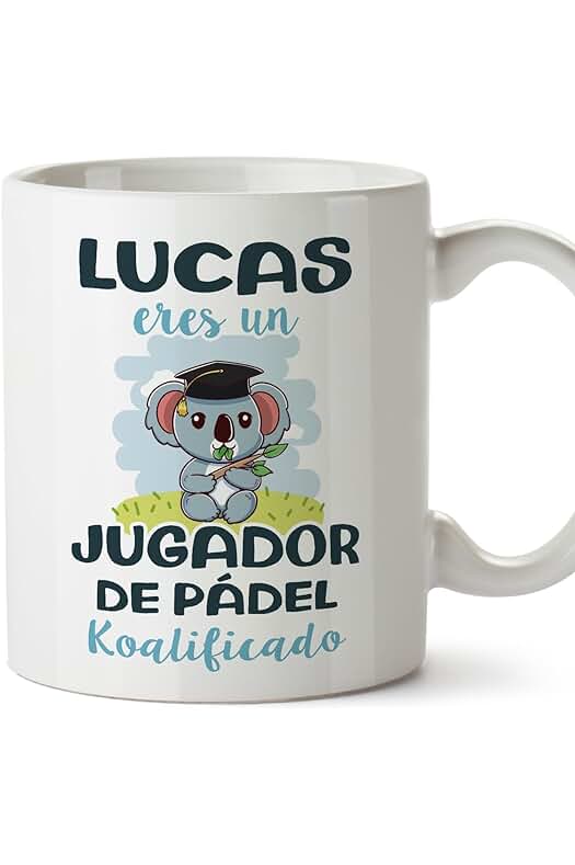 MUGFFINS MUGFFINS Tazas Personalizadas para JUGADOR DE PADEL - En Español - Koalificados Personalizados - 11 oz / 330 ml - Regalo Personalizable Original y Divertido