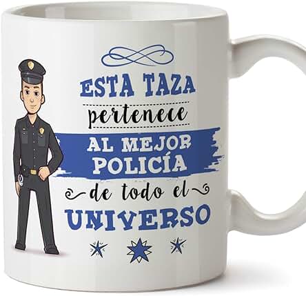MUGFFINS Policía Tazas Originales de Café y Desayuno para Regalar a Trabajadores Profesionales - Esta Taza Pertenece al Mejor Policía del Universo MUGFFINS Policía Tazas Originales de Café y Desayuno para Regalar a Trabajadores Profesionales - Esta Taza Pertenece al Mejor Policía del Universo