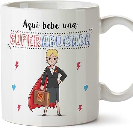 MUGFFINS Taza Abogada (Superhéroes() - Regalos Originales y Divertidos de Derecho