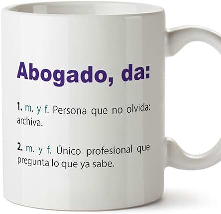 MUGFFINS Taza Abogado - Desayunos Originales de Profesiones para Regalar a Trabajadores - Regalo para Abogados