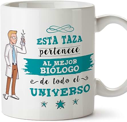 MUGFFINS Taza Biólogo (Mejor del Universo) - Regalos Originales y Divertidos de Biología