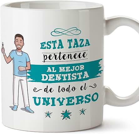 MUGFFINS Taza Dentista Hombre (Mejor del Universo) - Regalos Originales y Divertidos de Odontología