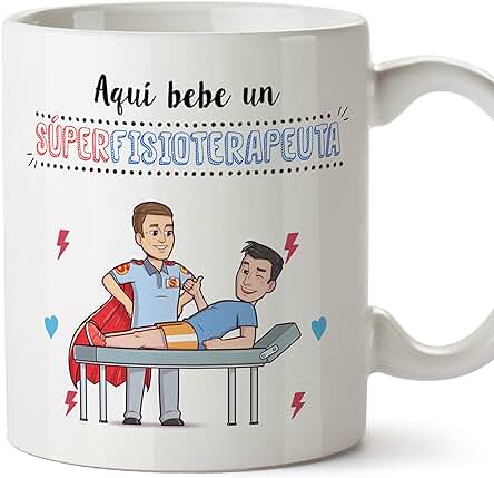 MUGFFINS Taza Fisioterapeuta Hombre (Superhéroes() - Regalos Originales y Divertidos de Fisioterapia