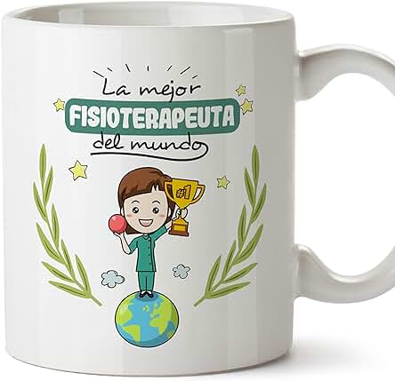 MUGFFINS Taza Fisioterapeuta Mujer (Mejor del Mundo) - Regalos Originales y Divertidos de Fisioterapia