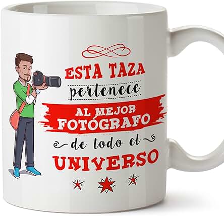 MUGFFINS Taza Fotógrafo (Mejor del Universo) - Regalos Originales y Divertidos de Fotografía