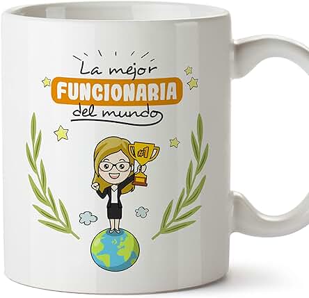 MUGFFINS Taza Funcionaria (Mejor del Mundo) - Regalos Originales y Divertidos de Oposición