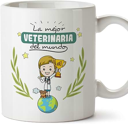 MUGFFINS Taza Veterinaria (Mejor del Mundo) - Regalos Originales y Divertidos de Veterinaria MUGFFINS Taza Veterinaria (Mejor del Mundo) - Regalos Originales y Divertidos de Veterinaria
