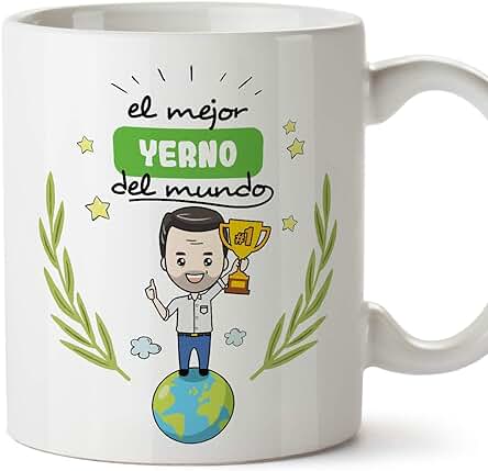 MUGFFINS Taza Yerno -Familiares Mundo -Regalos Originales y Divertidos -Tazas de Café y Té