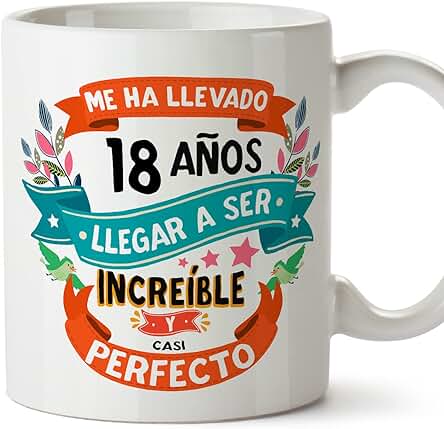 MUGFFINS Tazas 18 Cumpleaños - En Español - Me ha Llevado 18 Años Llegar a ser Increíble - 11 oz - Regalo Original y Divertido