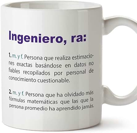 MUGFFINS Tazas Desayuno Originales de Profesiones para Regalar a Trabajadores Tazas de Cerámica para Ingenieros - Tazas con Frases y Mensajes Alegres y Divertidos