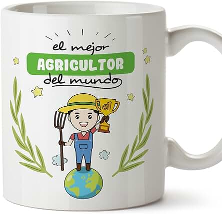 MUGFFINS Tazas para AGRICULTOR Hombre - En Español - Mejor del Mundo - 11 oz / 330 ml - Regalo Original y Divertido MUGFFINS Tazas para AGRICULTOR Hombre - En Español - Mejor del Mundo - 11 oz / 330 ml - Regalo Original y Divertido
