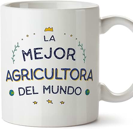 MUGFFINS Tazas para AGRICULTORA Mujer - En Español - Mejor del Mundo - 11 oz / 330 ml - Regalo Original y Divertido MUGFFINS Tazas para AGRICULTORA Mujer - En Español - Mejor del Mundo - 11 oz / 330 ml - Regalo Original y Divertido