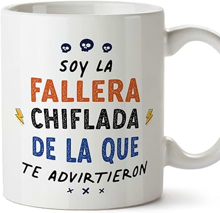 MUGFFINS Tazas para FALLERA Mujer - En Español - Todos te Advirtieron - 11 oz / 330 ml - Regalo Original y Divertido