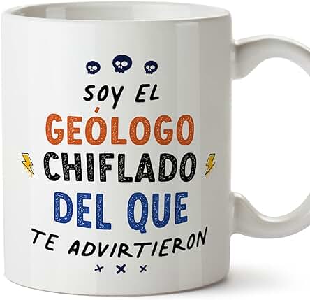 MUGFFINS Tazas para GEÓLOGO Hombre - En Español - Todos te Advirtieron - 11 oz / 330 ml - Regalo Original y Divertido