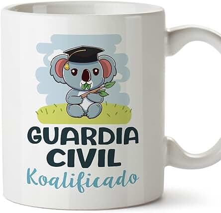 MUGFFINS Tazas para GUARDIA CIVIL Hombre - En Español - Koalificado/koalificada - 11 oz / 330 ml - Regalo Original y Divertido