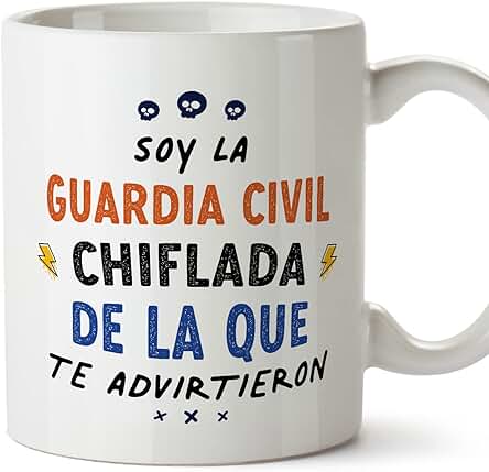 MUGFFINS Tazas para GUARDIA CIVIL Mujer - En Español - Todos te Advirtieron - 11 oz / 330 ml - Regalo Original y Divertido