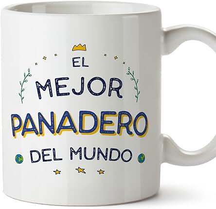 MUGFFINS Tazas para PANADERO Hombre - En Español - Mejor del Mundo - 11 oz / 330 ml - Regalo Original y Divertido