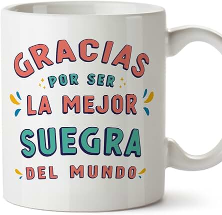 MUGFFINS Tazas para SUEGRA - En Español - Gracias por ser el Mejor - 11 oz / 330 ml - Regalo Original y Divertido MUGFFINS Tazas para SUEGRA - En Español - Gracias por ser el Mejor - 11 oz / 330 ml - Regalo Original y Divertido