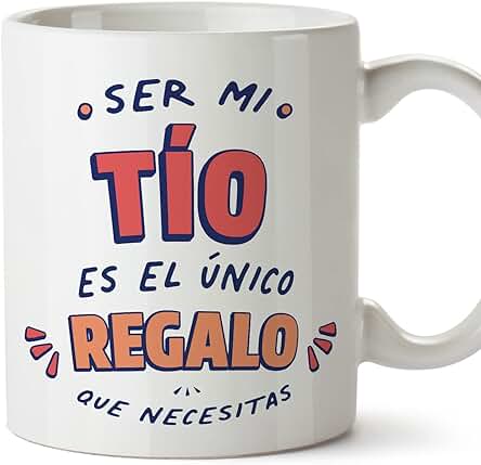 MUGFFINS Tazas para TÍO - En Español - Soy el único Regalo que Necesitas - 11 oz / 330 ml - Regalo Original y Divertido