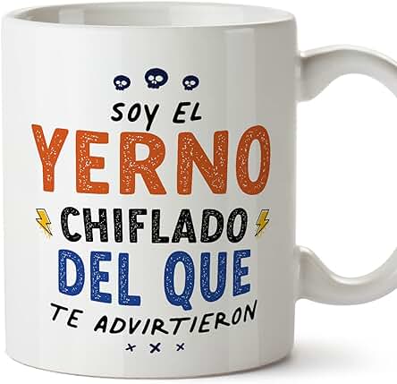 MUGFFINS Tazas para YERNO - En Español - Todos te Advirtieron - 11 oz / 330 ml - Regalo Original y Divertido