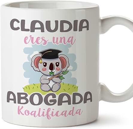 MUGFFINS Tazas Personalizadas para ABOGADA - En Español - Koalificados Personalizados - 11 oz / 330 ml - Regalo Personalizable Original y Divertido