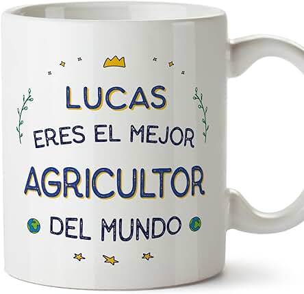 MUGFFINS Tazas Personalizadas para AGRICULTOR Hombre - En Español - Mejor del Mundo - 11 oz / 330 ml - Regalo Personalizable Original y Divertido MUGFFINS Tazas Personalizadas para AGRICULTOR Hombre - En Español - Mejor del Mundo - 11 oz / 330 ml - Regalo Personalizable Original y Divertido