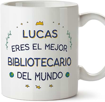 MUGFFINS Tazas Personalizadas para BIBLIOTECARIO Hombre - En Español - Mejor del Mundo - 11 oz / 330 ml - Regalo Personalizable Original y Divertido MUGFFINS Tazas Personalizadas para BIBLIOTECARIO Hombre - En Español - Mejor del Mundo - 11 oz / 330 ml - Regalo Personalizable Original y Divertido