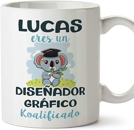 MUGFFINS Tazas Personalizadas para DISEÑADOR GRÁFICO - En Español - Koalificados Personalizados - 11 oz / 330 ml - Regalo Personalizable Original y Divertido MUGFFINS Tazas Personalizadas para DISEÑADOR GRÁFICO - En Español - Koalificados Personalizados - 11 oz / 330 ml - Regalo Personalizable Original y Divertido