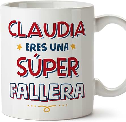 MUGFFINS Tazas Personalizadas para FALLERA Mujer - En Español - Eres Súper - 11 oz / 330 ml - Regalo Personalizable Original y Divertido