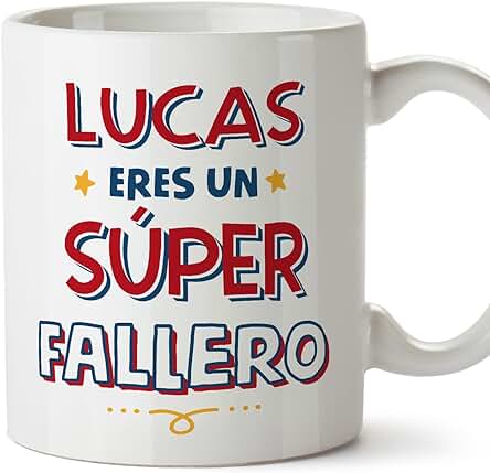 MUGFFINS Tazas Personalizadas para FALLERO Hombre - En Español - Eres Súper - 11 oz / 330 ml - Regalo Personalizable Original y Divertido