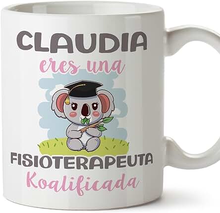 MUGFFINS Tazas Personalizadas para FISIOTERAPEUTA - En Español - Koalificados Personalizados - 11 oz / 330 ml - Regalo Personalizable Original y Divertido