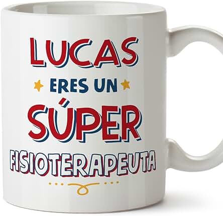 MUGFFINS Tazas Personalizadas para FISIOTERAPEUTA Hombre - En Español - Eres Súper - 11 oz / 330 ml - Regalo Personalizable Original y Divertido