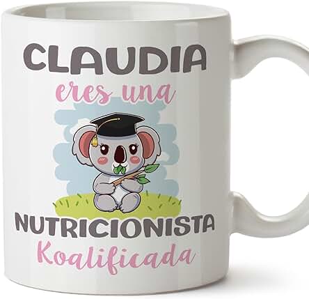 MUGFFINS Tazas Personalizadas para NUTRICIONISTA - En Español - Koalificados Personalizados - 11 oz / 330 ml - Regalo Personalizable Original y Divertido