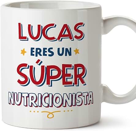 MUGFFINS Tazas Personalizadas para NUTRICIONISTA Hombre - En Español - Eres Súper - 11 oz / 330 ml - Regalo Personalizable Original y Divertido