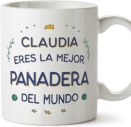 MUGFFINS Tazas Personalizadas para PANADERA Mujer - En Español - Mejor del Mundo - 11 oz / 330 ml - Regalo Personalizable Original y Divertido