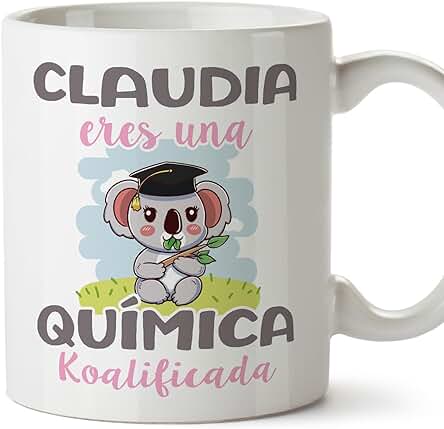 MUGFFINS Tazas Personalizadas para QUÍMICA - En Español - Koalificados Personalizados - 11 oz / 330 ml - Regalo Personalizable Original y Divertido