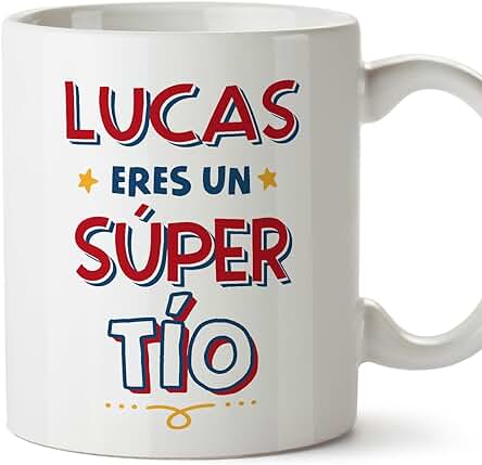 MUGFFINS Tazas Personalizadas para TÍO - En Español - Eres Súper - 11 oz / 330 ml - Regalo Personalizable Original y Divertido