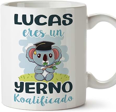 MUGFFINS Tazas Personalizadas para YERNO - En Español - Koalificados Personalizados - 11 oz / 330 ml - Regalo Personalizable Original y Divertido