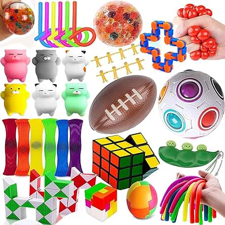 MUj1 36Pc Fidget Toy Packs, Set De Juguetes Sensoriales Fidget Box Baratos,para Sensory Toy Box para Niños Adultos /Autismo Regalo/ Fiesta Navidad Cumpleaños