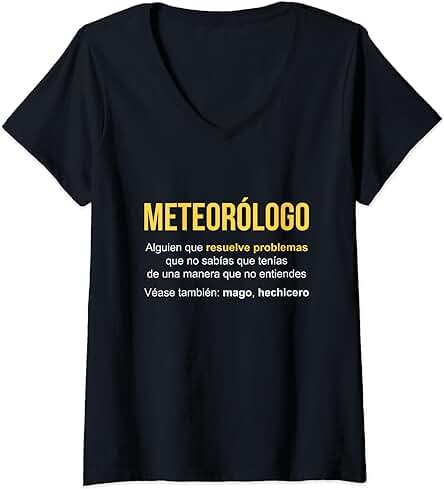 Mujer Meteorólogo Definición | Regalo Meteorólogo Camiseta Cuello V Mujer Meteorólogo Definición | Regalo Meteorólogo Camiseta Cuello V