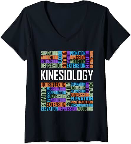 Mujer Palabras de Kinesiología Regalo de Kinesiólogo Regalos de Camiseta Cuello V