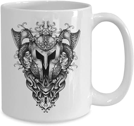 NA Mug-Viking Warrior Taza de Café de Cerámica Blanca Regalo para los Amantes de la Mitología Nórdica Taza Vikinga Ragnar Gift Wolf 11oz Funny Coffee Mug NA Mug-Viking Warrior Taza de Café de Cerámica Blanca Regalo para los Amantes de la Mitología Nórdica Taza Vikinga Ragnar Gift Wolf 11oz Funny Coffee Mug