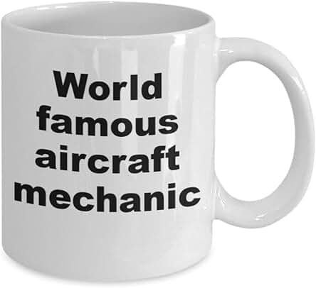 NA Taza de Café para Mecánico de Aviones Regalos para Aviones Aviación Ingeniero de Aviones Operador Taza de Café Divertida para Navidad Taza de Mecánico de Aviones