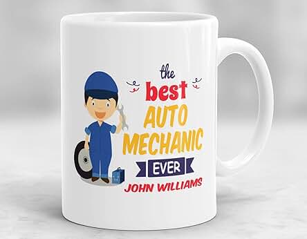 NA Taza Personalizada para Mecánicos de Automóviles, Regalos para Mecánicos de Automóviles, Ideas de Regalos para Mecánicos de Automóviles, Mecánicos de Automóviles P248