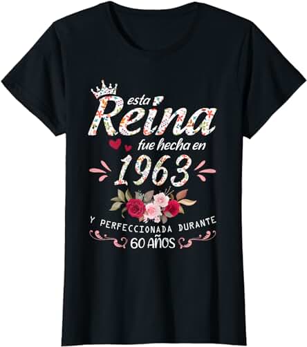 Nacido En 1963 60 Años Cumpleaños Mujer Regalo Hecho En 1963 Camiseta