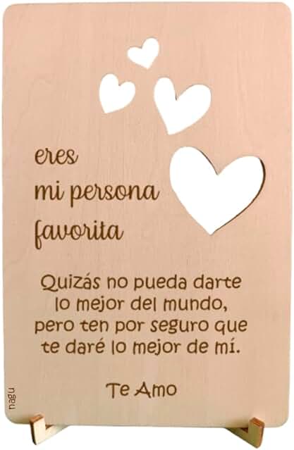 Nagu® Regalos Aniversario Pareja. Tarjeta de Amor Mi Persona Favorita, Tarjeta Regalo Amazon con Frase de Amor Real, Postal San Valentín de 10x15cm, Tarjeta San Valentín para Enamorados…