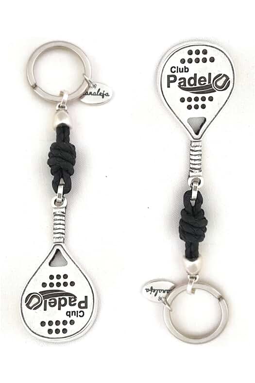 Nanaleja Llavero Club de Pádel - Nanaleja - Llavero Raqueta de Pádel - de Cuero Trenzado - Hecho a mano - Regalo de Padel - Regalo día del Padre