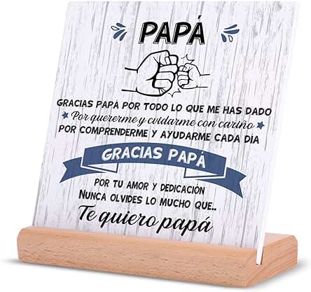 Niyewsor Regalos para Papá, Regalo Padre Tarjeta, Regalos Padre Cumpleaños, Ideas Regalar a Papá Originales, Regalos Navidad para Padre de la Hija Hijo