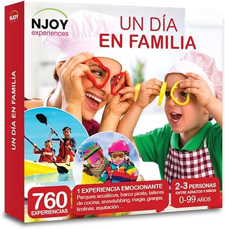 NJOY Experiences - Caja Regalo UN DÍA EN FAMILIA - Idea de Regalo – Actividades Familiares para 2 o 3 Personas